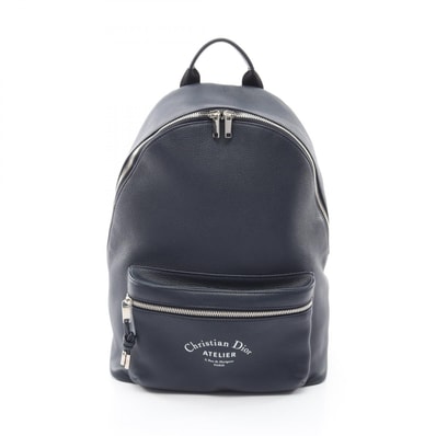 ディオール・オム DIOR HOMME ATELIER リュックサック バックパック バッグ レザー メンズ ネイビー系 【中古】