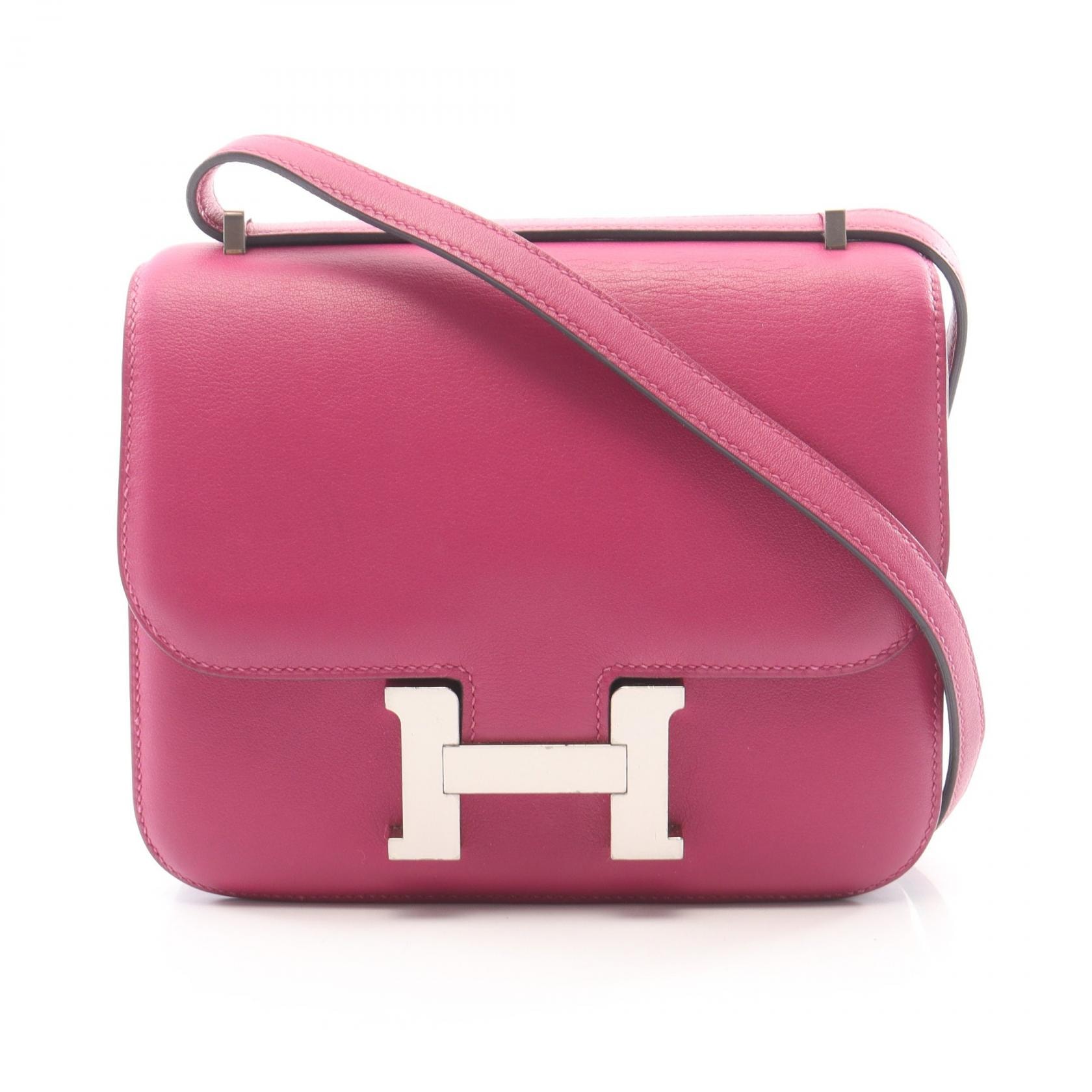 エルメス HERMES コンスタンス3 ミニ ローズパープル ショルダーバッグ バッグ ヴォースイフト ヴォースイフト A刻印(2017年製造) レディース ピンク系 【中古】