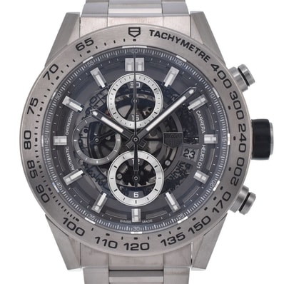 タグホイヤー TAG HEUER CAR2A8A.BF0707 カレラ キャリバーホイヤー01 チタン デイト 自動巻き メンズ 美品 箱付き 腕時計 G#147605