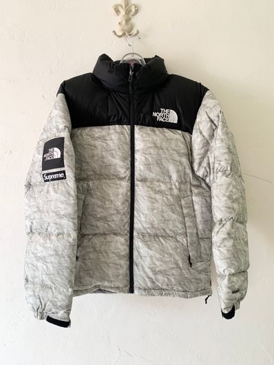 Supreme x The North Face Nuptse Jacket "White Paper Print"