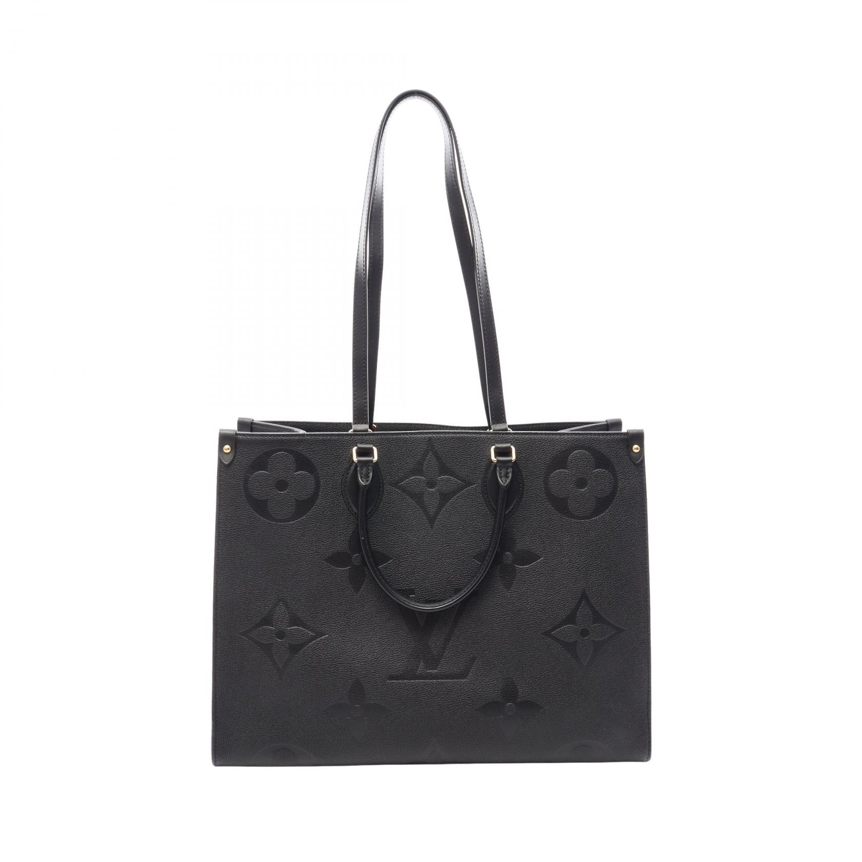ルイ・ヴィトン LOUIS VUITTON オンザゴーGM モノグラムアンプラント ノワール 2WAY トートバッグ バッグ レザー モノグラム・アンプラント レディース ブラック系 M44925 【中古】