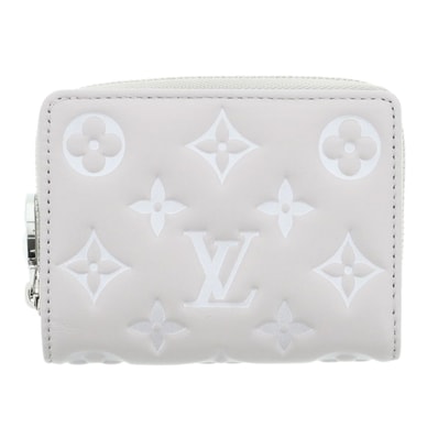 【値下げ】LOUIS VUITTON ルイ・ヴィトン ポルトフォイユ ルー 二つ折り財布 M14154 レザー グレー レディース【中古】