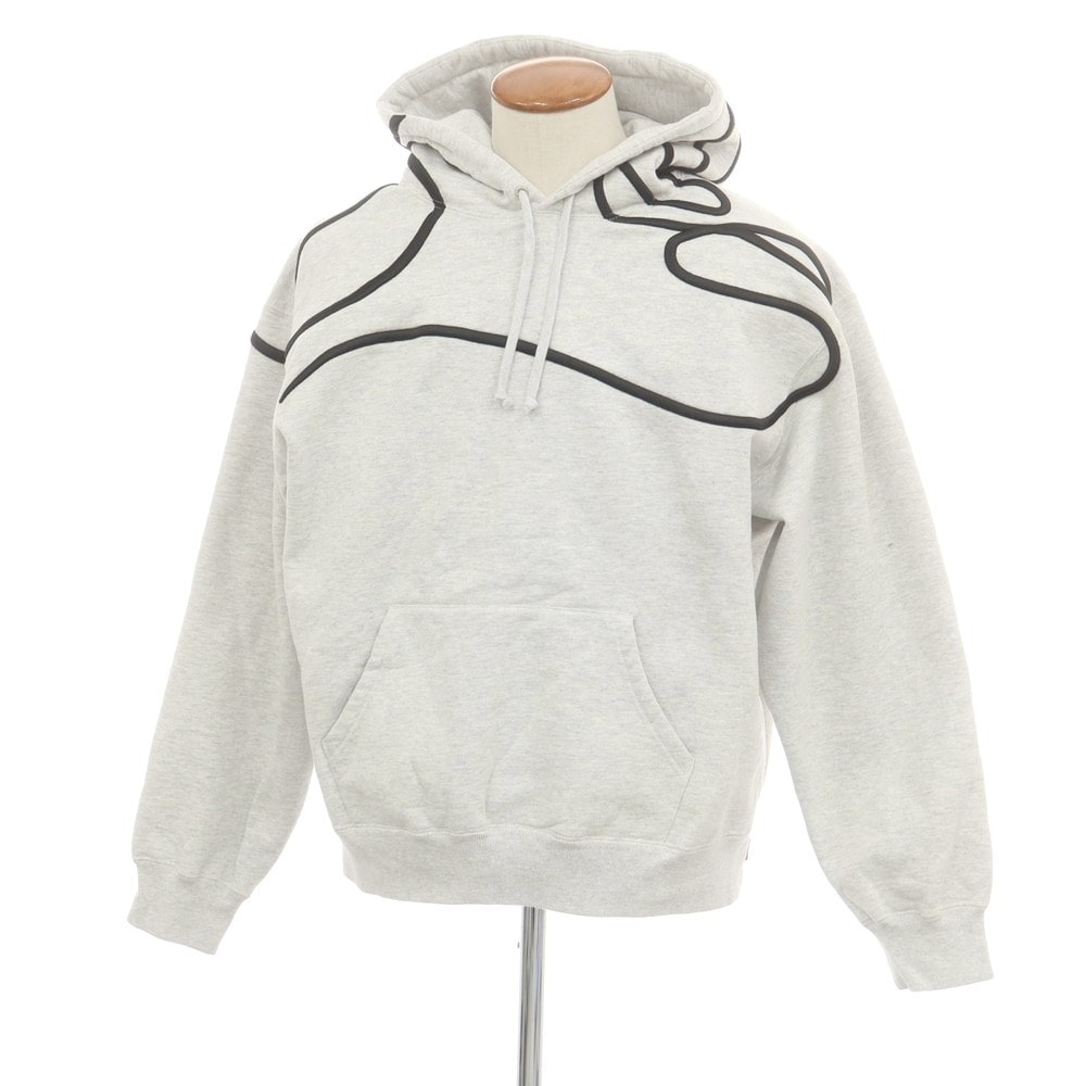 Supreme Shoulder Script Hooded Sweatshirt "Ash Grey"