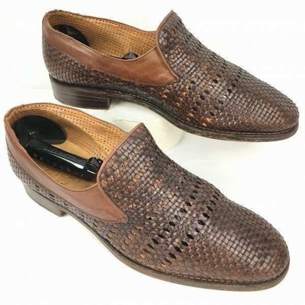 試着交換OK!Paraboot/パラブーツ size26.0-26.5程度 春夏スリッポンシューズ モカシン/ローファー ダークブラウン/茶/BROWN〉メンズ/loafer shoes〕/men's 菅NO.WZF-161
