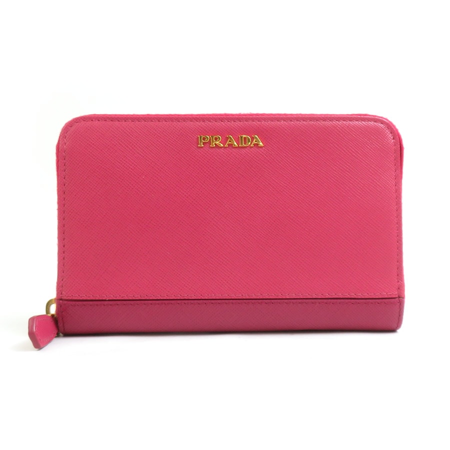 PRADA プラダ ケース コンパクトウォレット ピンク 14061 レディース【中古】 h31458a やや傷や汚れあり】プラダ PRADA コインケース コンパクトウォレット