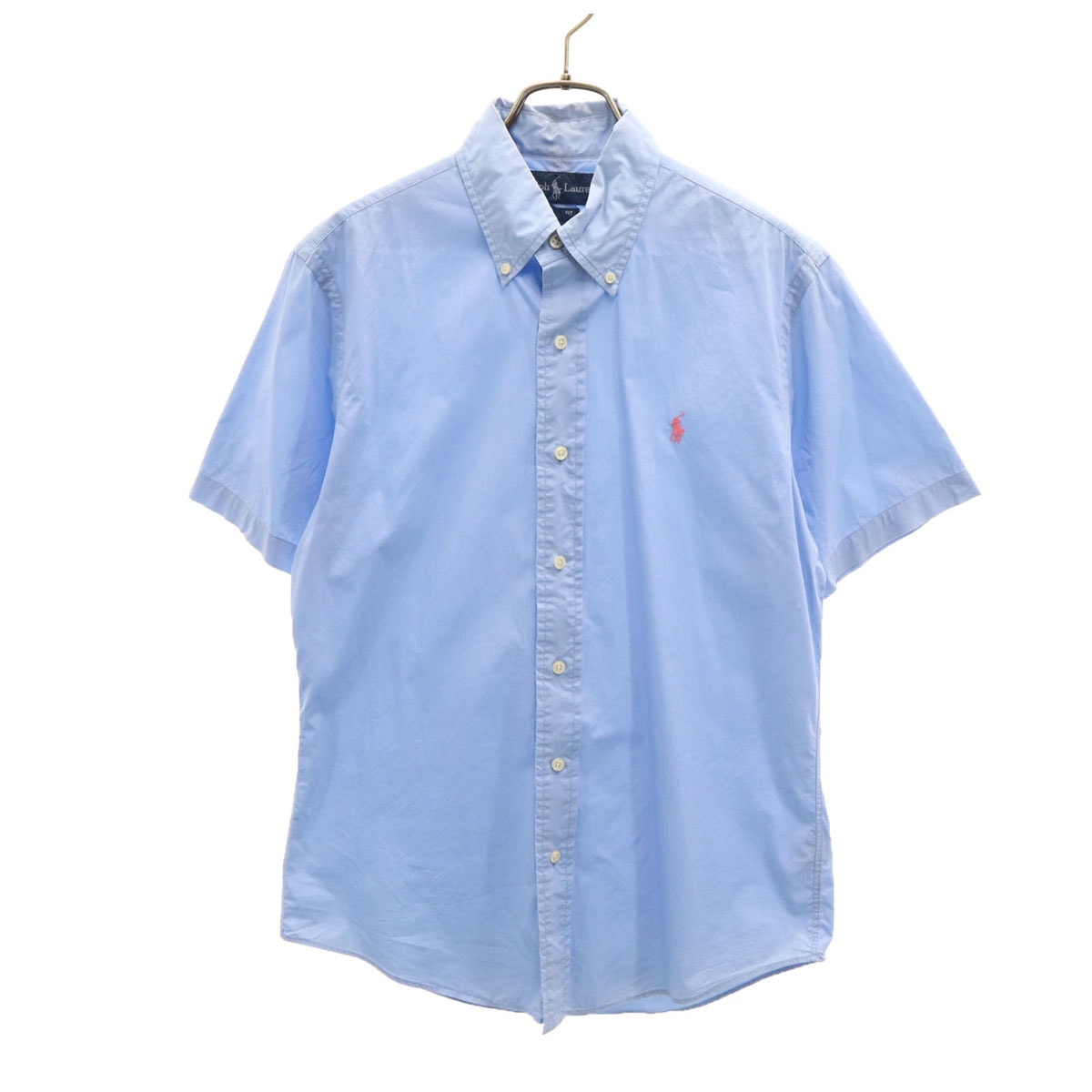 RALPH LAUREN ラルフローレン 半袖 ボタンダウンシャツ S ブルー系