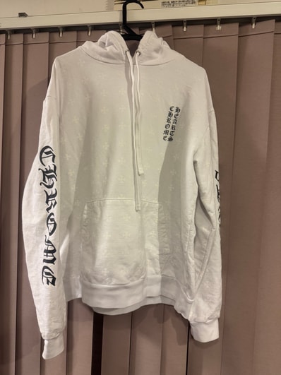 Chrome Hearts CH Plus All Over Print Horseshoe Hoodie "White"