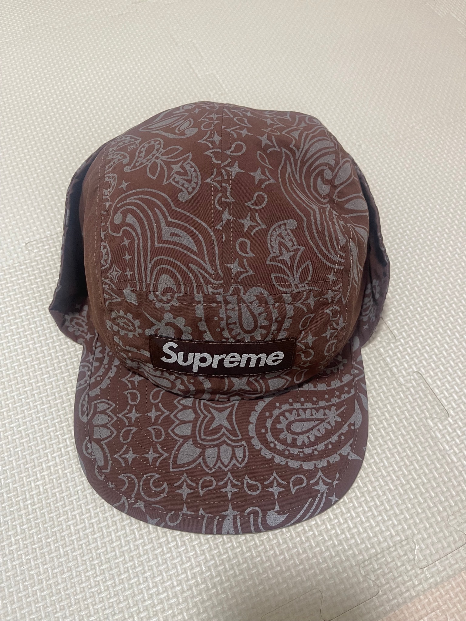 Supreme Reflective Bandana Sunshield Camp Cap "Brown"