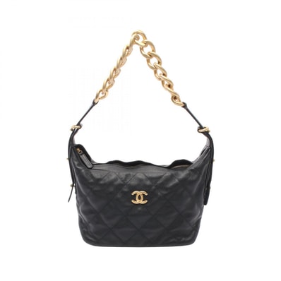 シャネル CHANEL マトラッセ ホーボーバッグ ショルダーバッグ バッグ ラムスキン(羊革) レディース ブラック系 【中古】