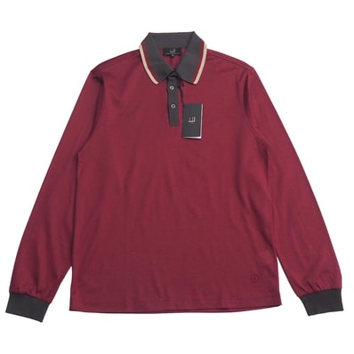 Dunhill ダンヒル ポロシャツ サイズM 長袖 コットン ブランド古着【中古】20260609/RA9651