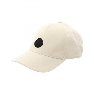 モンクレール MONCLER ロゴパッチ ベースボール キャップ 帽子 コットン メンズ レディース ホワイト系 3B000230U082034 【新品】