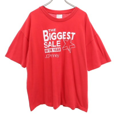 Hanes ヘインズ 90s 半袖 Tシャツ XL レッド JC Penney オールド ヴィンテージ