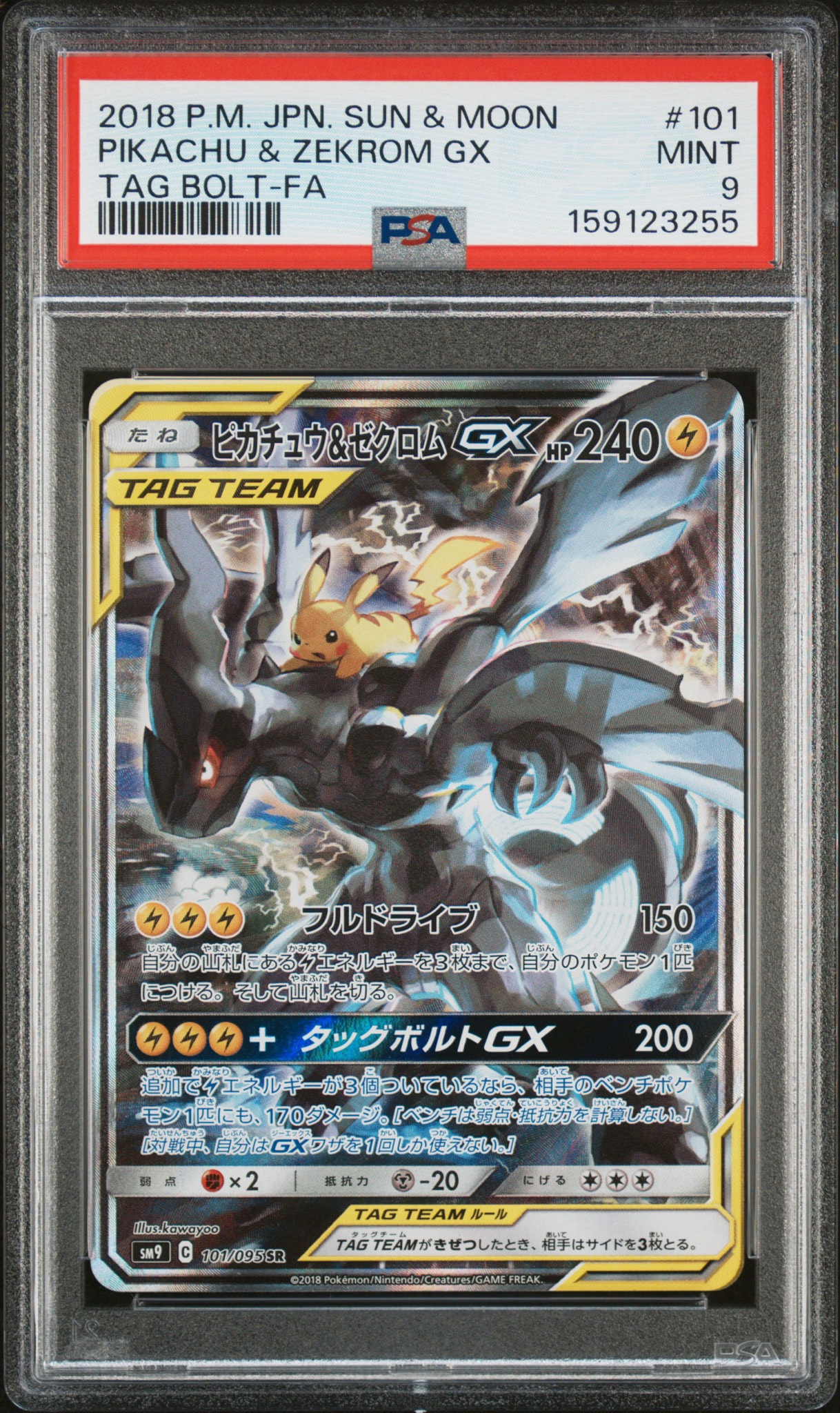 ピカチュウ&ゼクロムGX SR: SA [SM9 101/095](拡張パック「タッグ