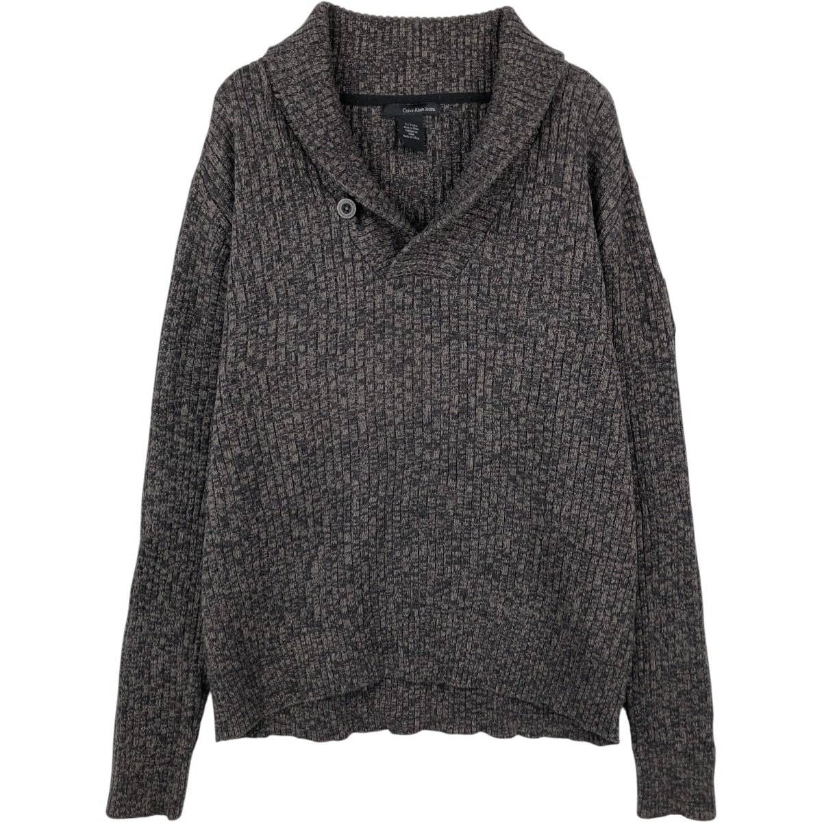 古着 カルバンクライン Calvin klein ショールカラー コットンニットセーター メンズXL相当/eaa670114