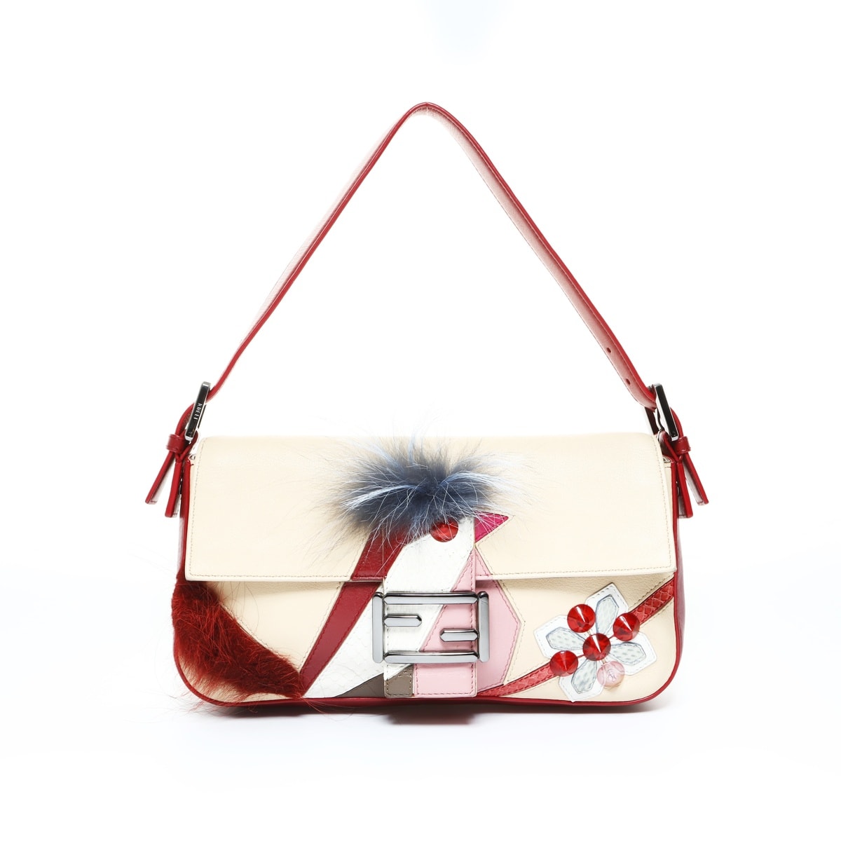 フェンディ FENDI ファー パイソン 1997 Re Edition マンマバゲット ショルダーバッグ【中古】