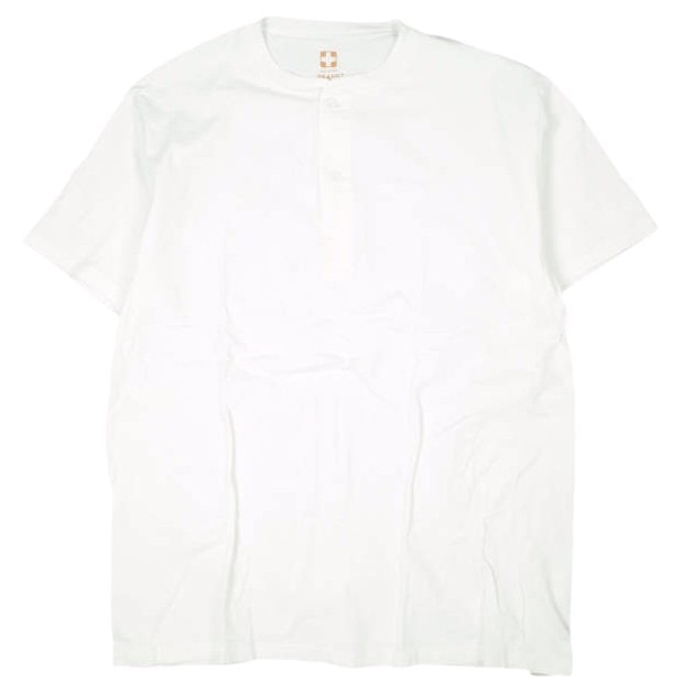 BEAMS PLUS ビームスプラス Henley Tee ヘンリーネックTシャツ 38-04-0003-156 XL WHITE 半袖 トップス g25830