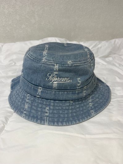 Logo Stripe Jacquard Denim Crusher