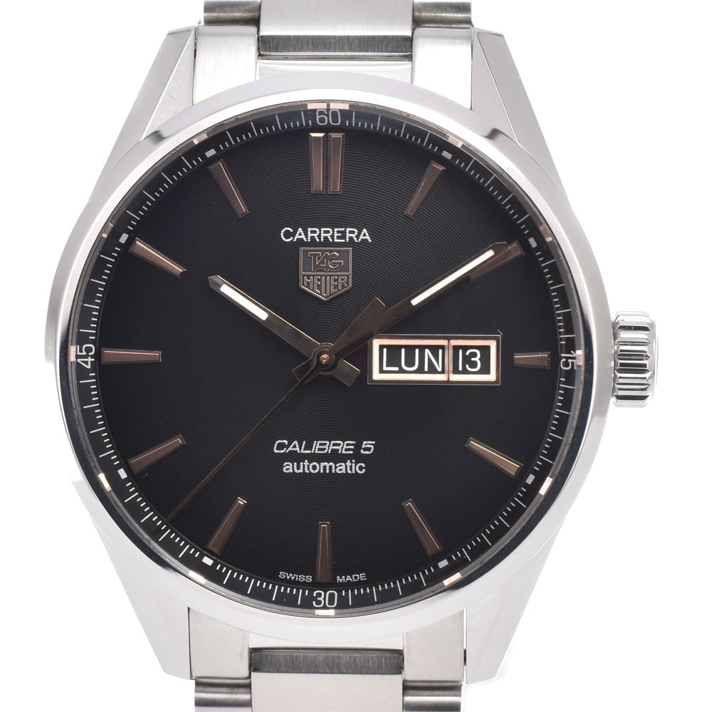 タグホイヤー TAG HEUER WAR201C.BA0723 カレラ キャリバー5 デイデイト ブラック 自動巻き メンズ 美品 腕時計 G#149859