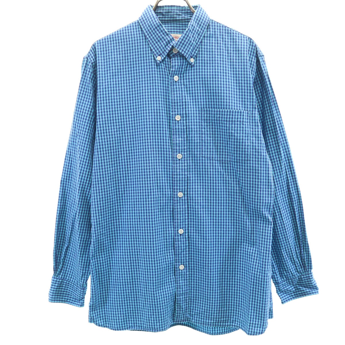 Brooks Brothers Red Fleece ブルックスブラザーズ レッドフリース ギンガムチェック 長袖 ボタンダウンシャツ S 水色
