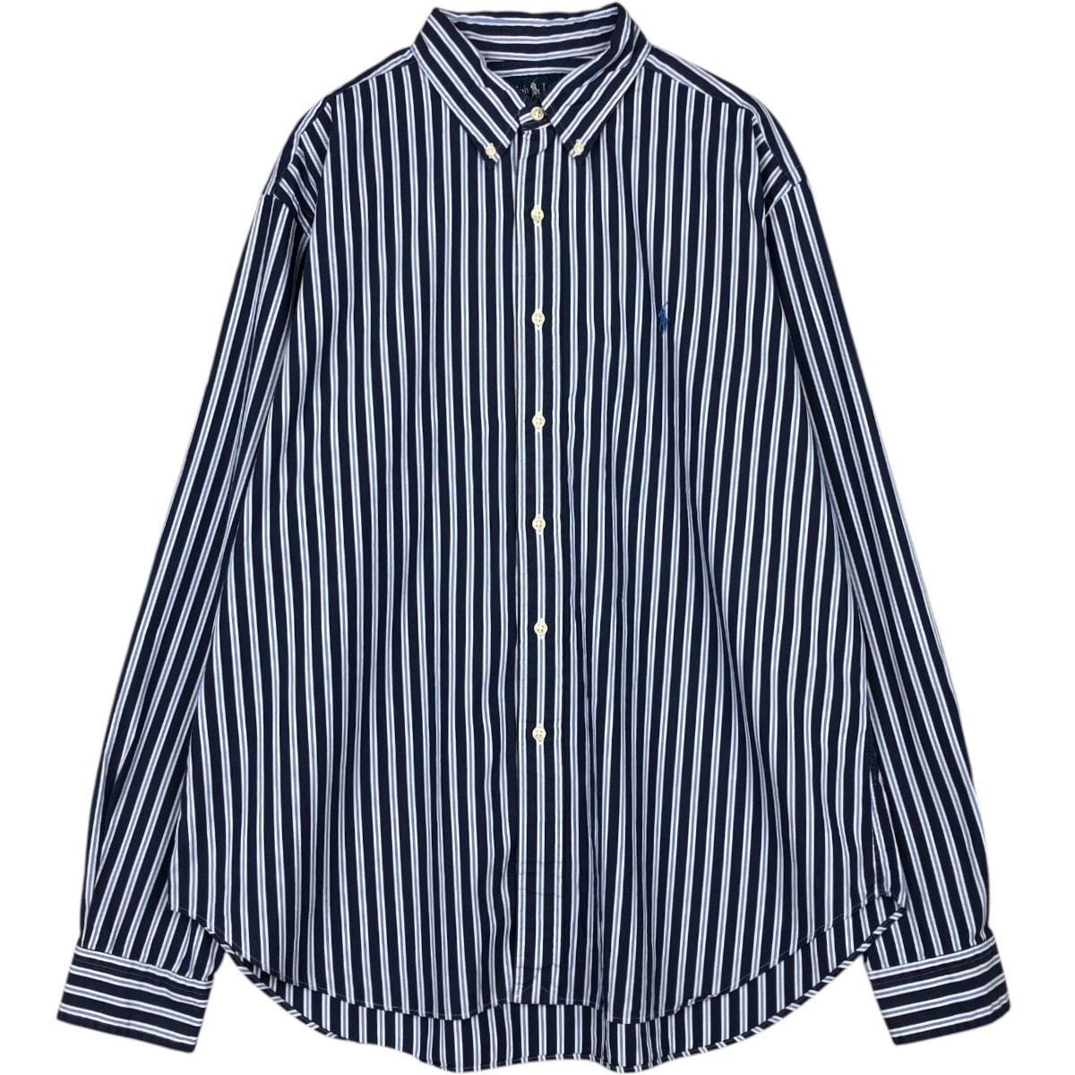 古着 ラルフローレン Ralph Lauren CLASSIC FIT 長袖 ボタンダウンストライプシャツ メンズXL相当/eaa677926