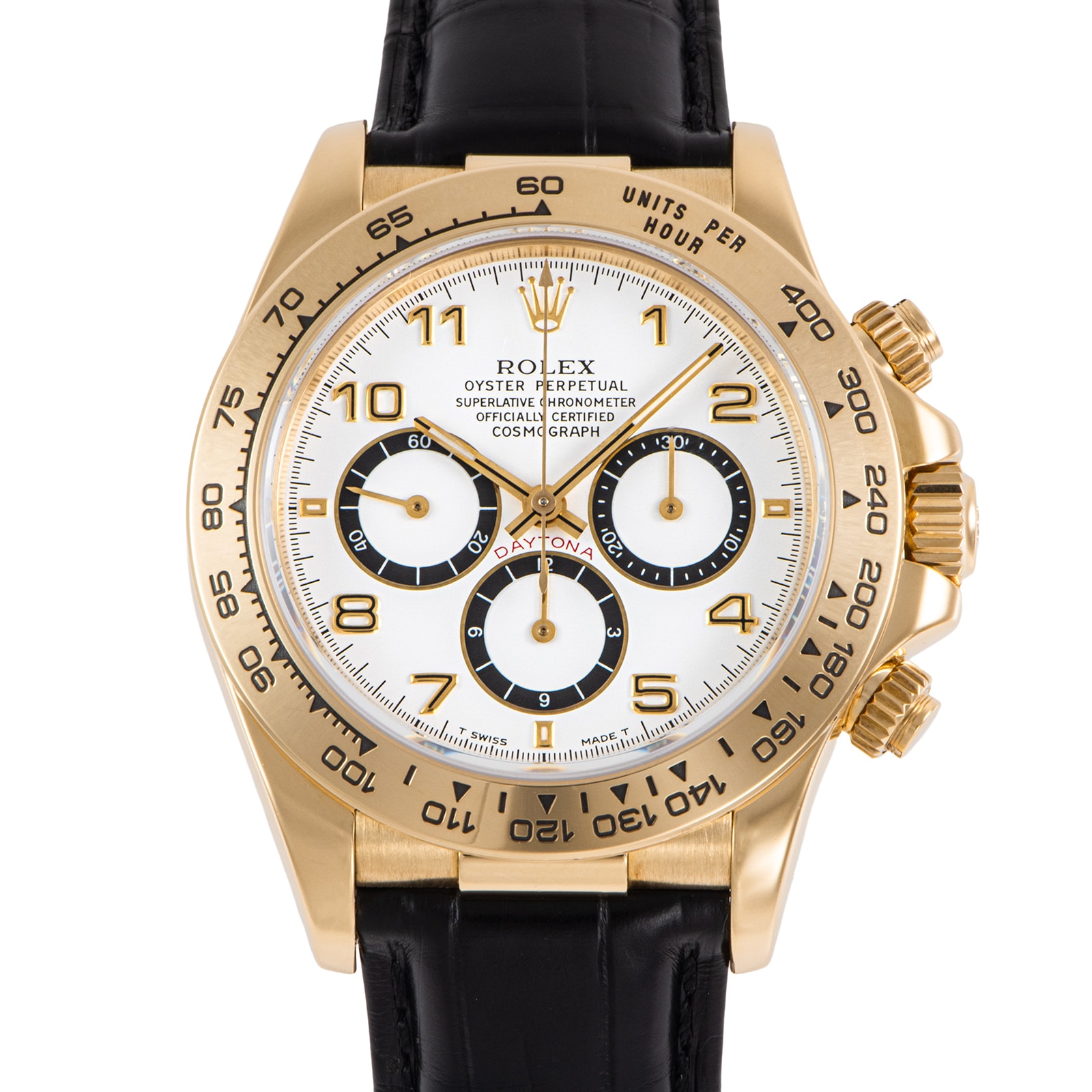 ROLEX ロレックス デイトナ 16518 W番 inverted six ホワイトアラビア Tritium K18YG【中古】