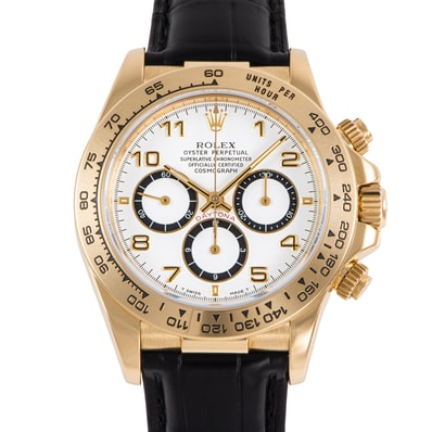 ROLEX ロレックス デイトナ 16518 W番 inverted six ホワイトアラビア Tritium K18YG【中古】