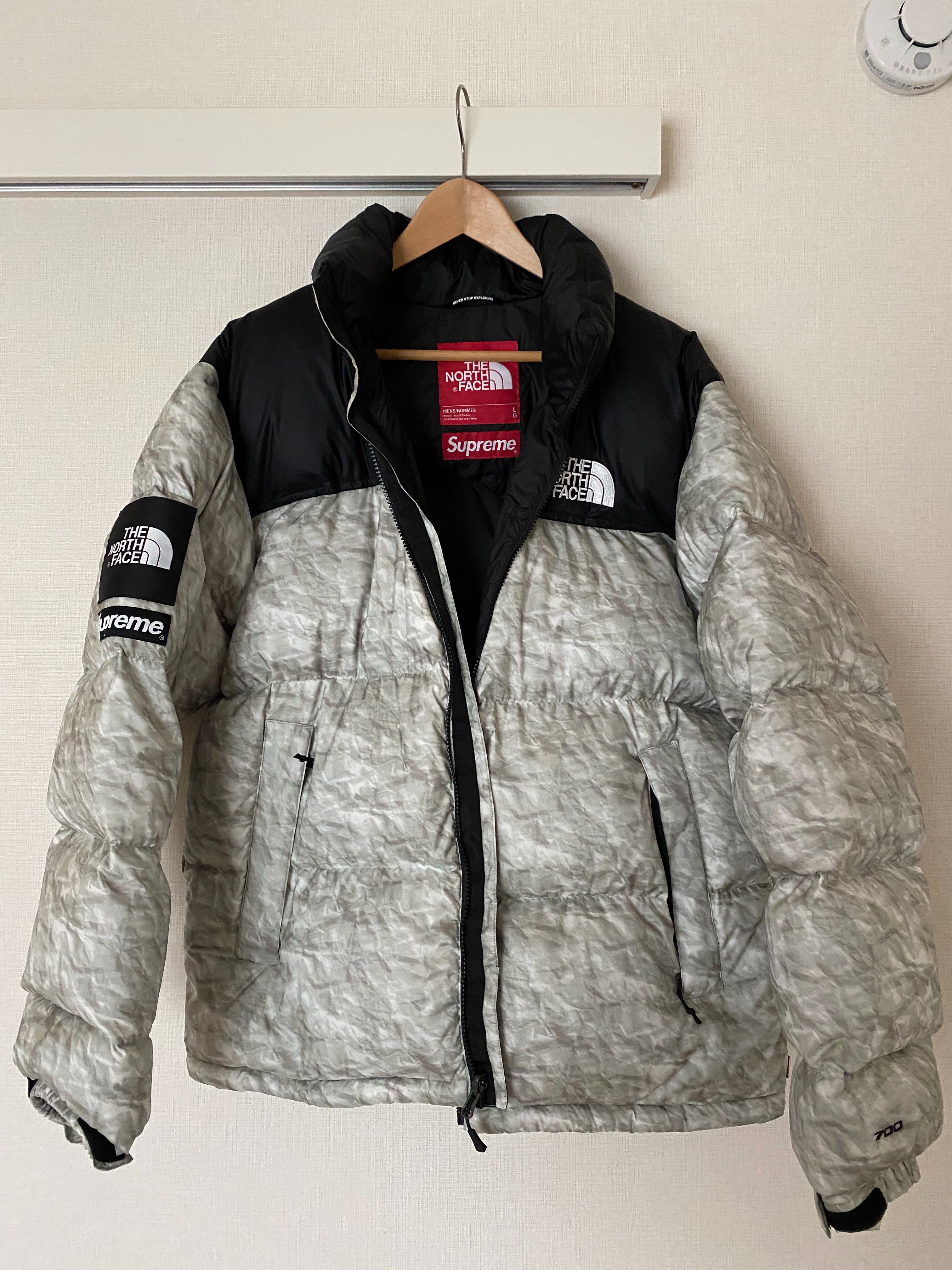 Supreme x The North Face Nuptse Jacket "White Paper Print"