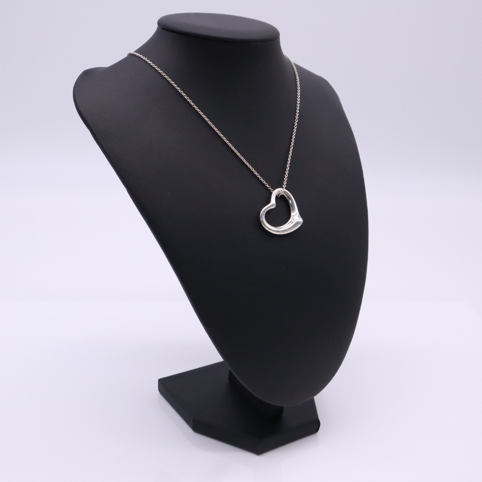 美品 TIFFANY&Co. ティファニー エルサ ペレッティ オープンハートネックレス 10.2g SV925 - ネックレス シルバー シルバー レディース