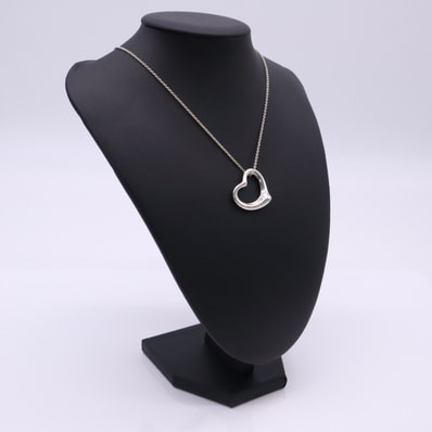 美品 TIFFANY&Co. ティファニー エルサ ペレッティ オープンハートネックレス 10.2g SV925 - ネックレス シルバー シルバー レディース