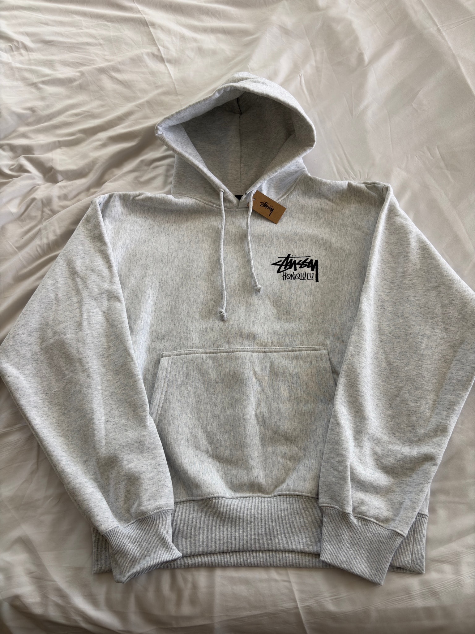 Stussy Stock Honolulu Hoodie Ash Heather