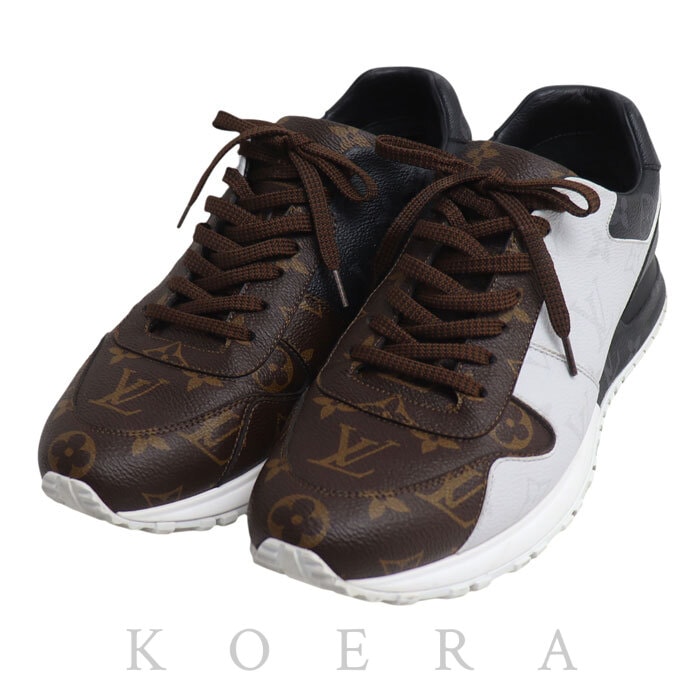 LOUIS VUITTON ルイ・ヴィトン ランアウェイライン スニーカー ブラウン ブラック ホワイト 1A3N7 BM1119 25.5~26.0cm メンズ【中古】