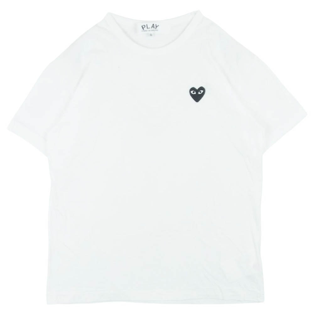 PLAY COMME des GARCONS プレイコムデギャルソン AX-T064 T-Shirt With Black Emblem ハート ロゴ 半袖 Tシャツ カットソー ホワイト系 XXL【中古】