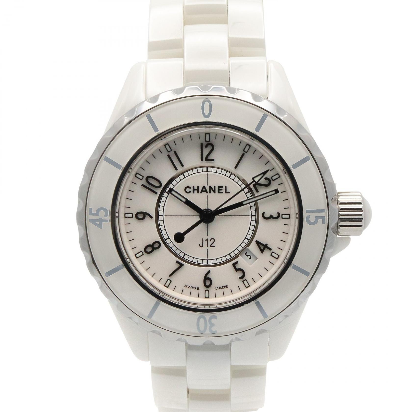 シャネル CHANEL J12 腕時計 時計 セラミック レディース ホワイト系 H0968 【中古】