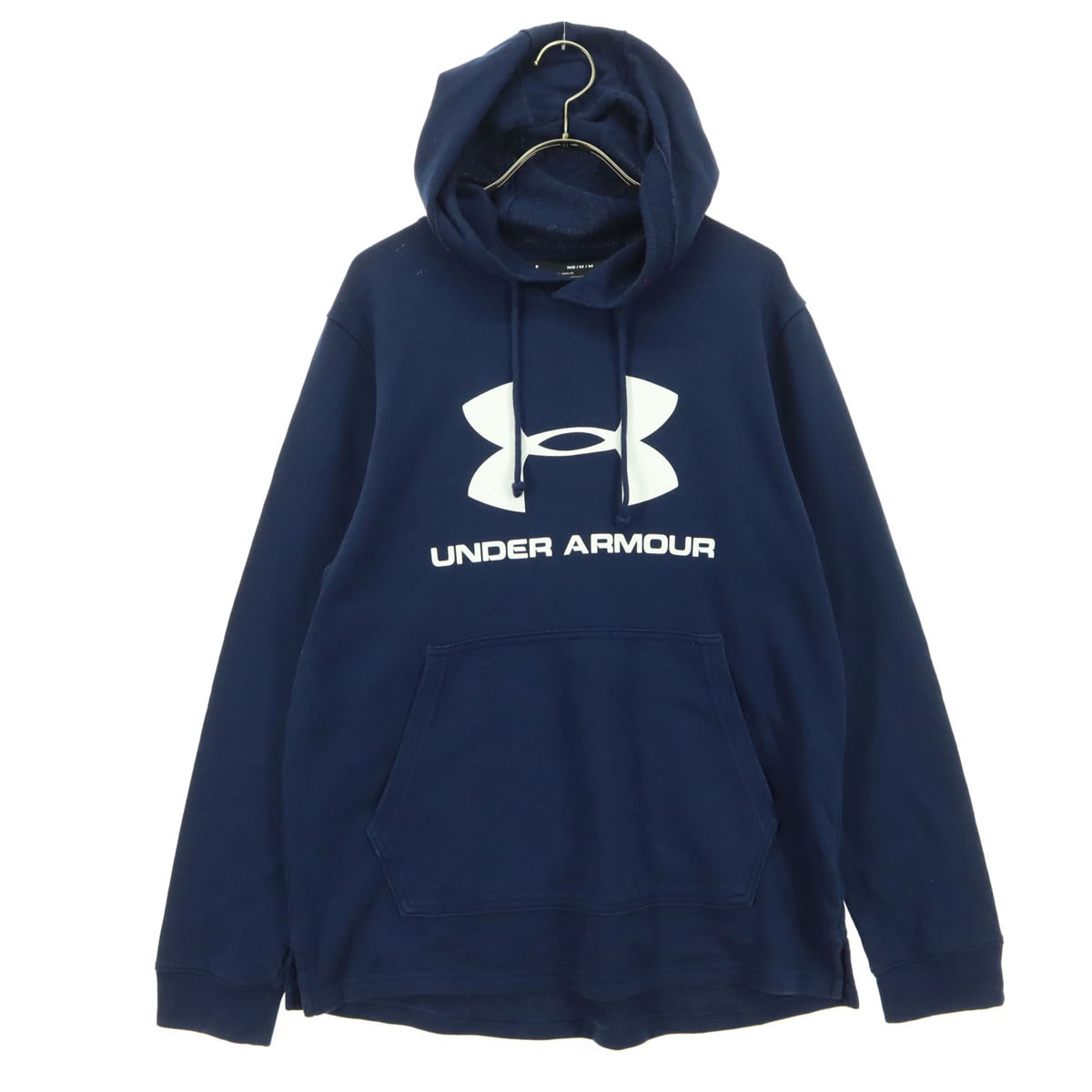 UNDER ARMOUR アンダーアーマー プリントロゴ 長袖 スウェットパーカー MD ネイビー
