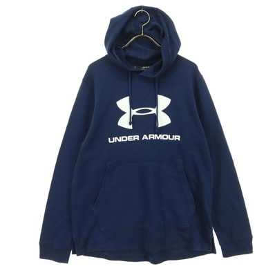 UNDER ARMOUR アンダーアーマー プリントロゴ 長袖 スウェットパーカー MD ネイビー