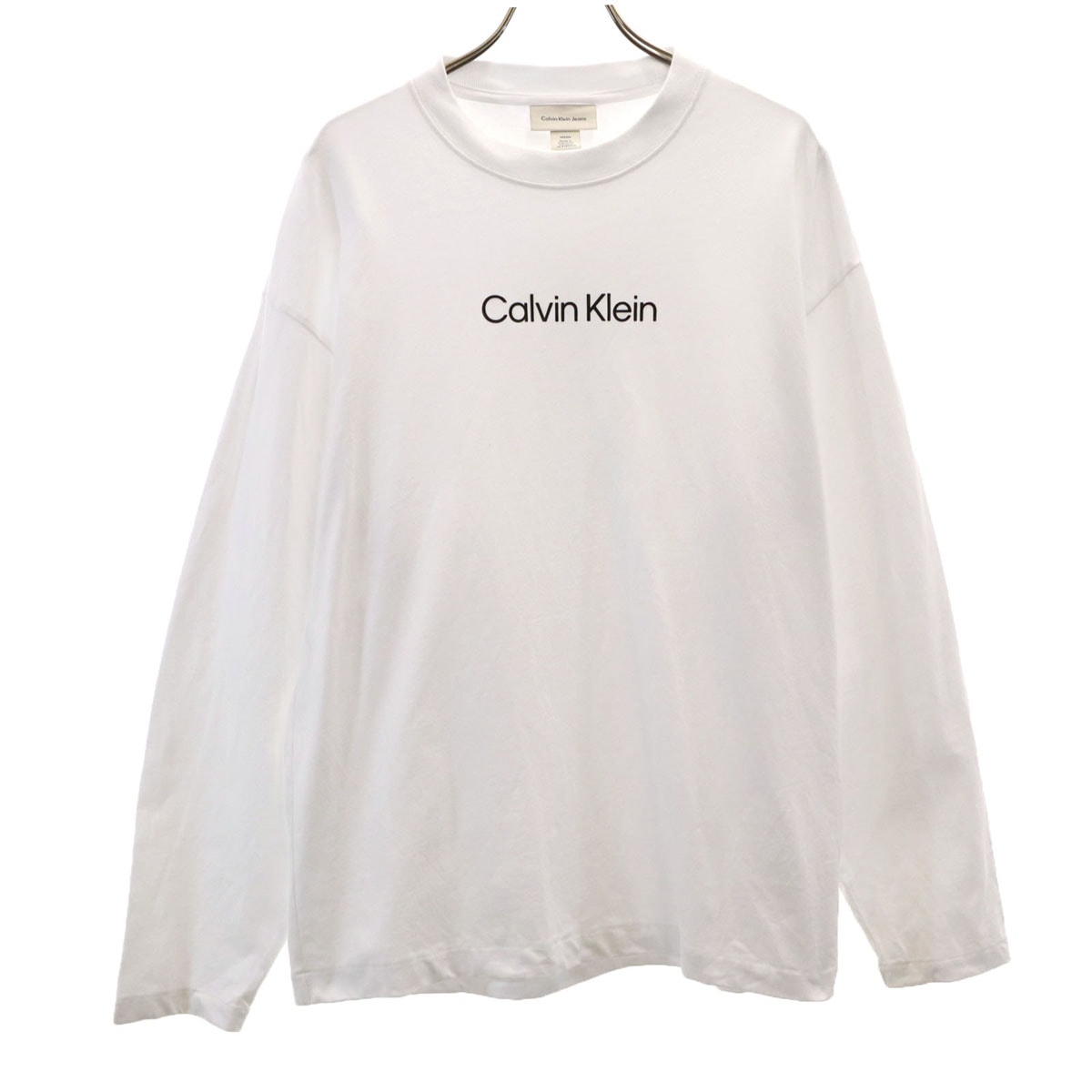 Calvin klein Jeans カルバンクラインジーンズ 長袖 Tシャツ M ホワイト ロンT