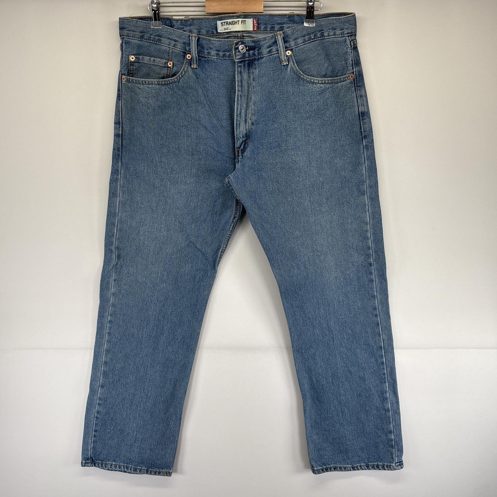 古着 リーバイス Levi's デニムパンツ 505 ストレート ジーパン ジーンズ 色落ち 長ズボン 5ポケット w38 L30 ブルー メンズ