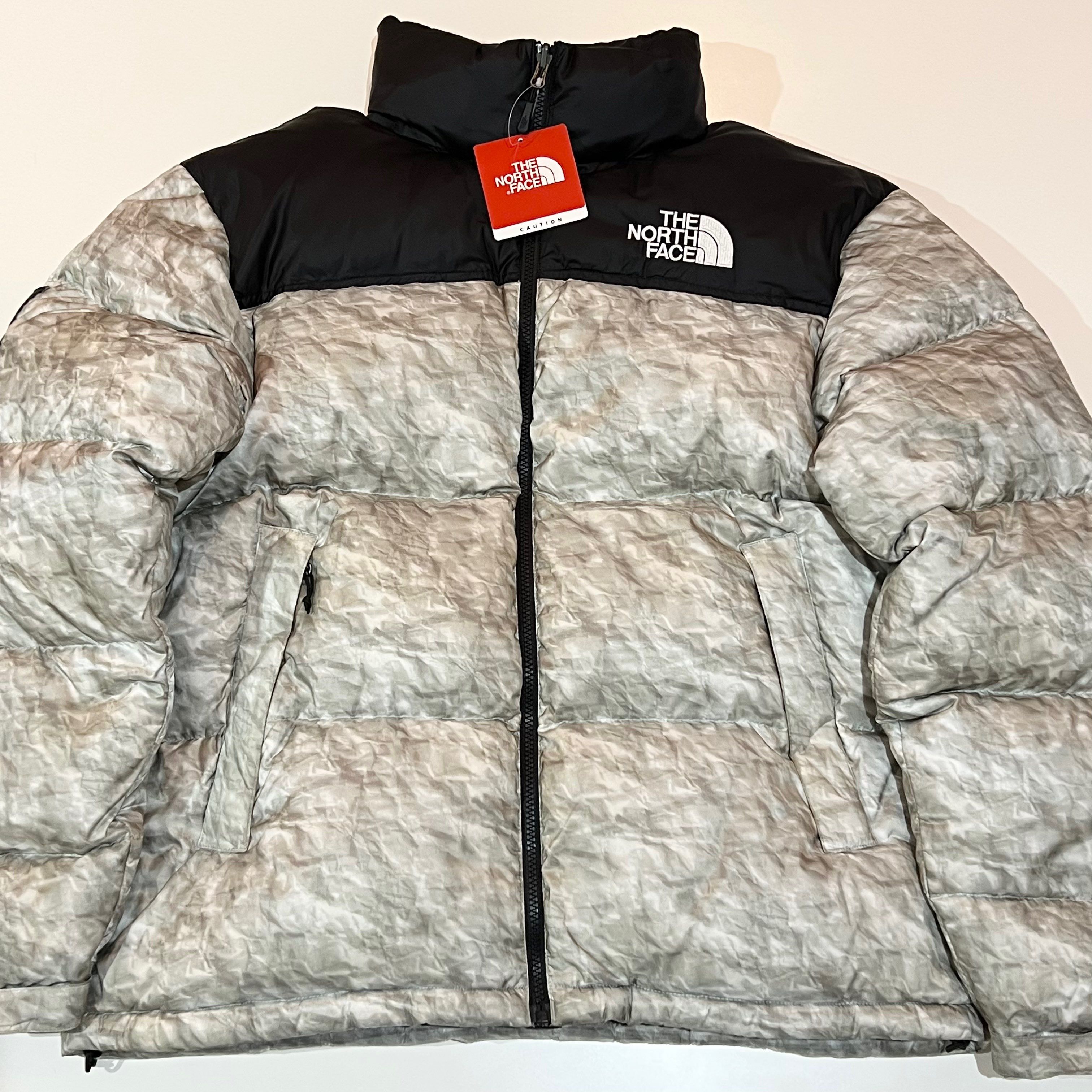 Supreme x The North Face Nuptse Jacket "White Paper Print"