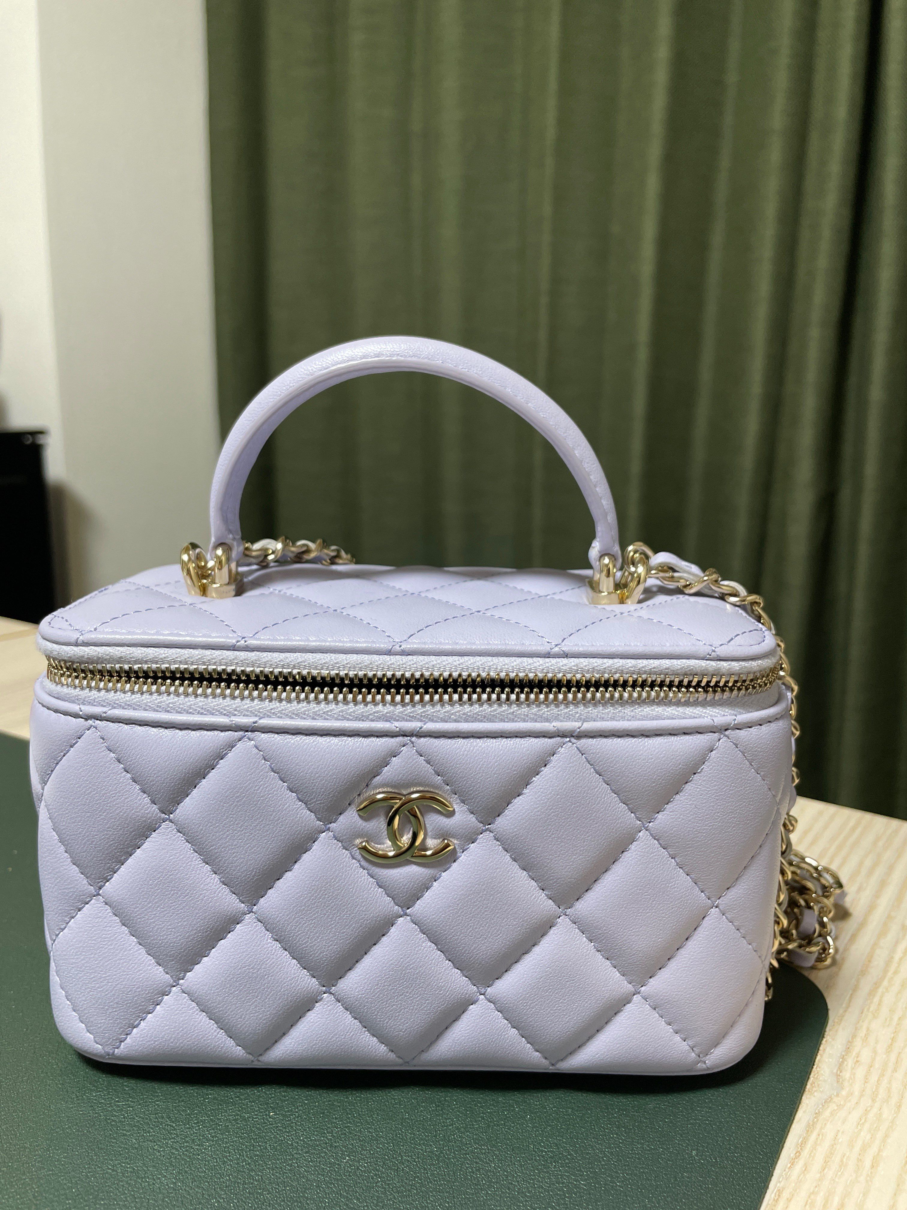 chanel long vanity case with top handle