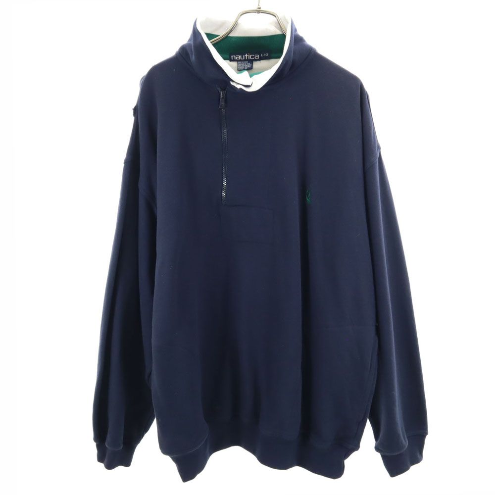 NAUTICA 90s 長袖 ハーフジップ スウェット