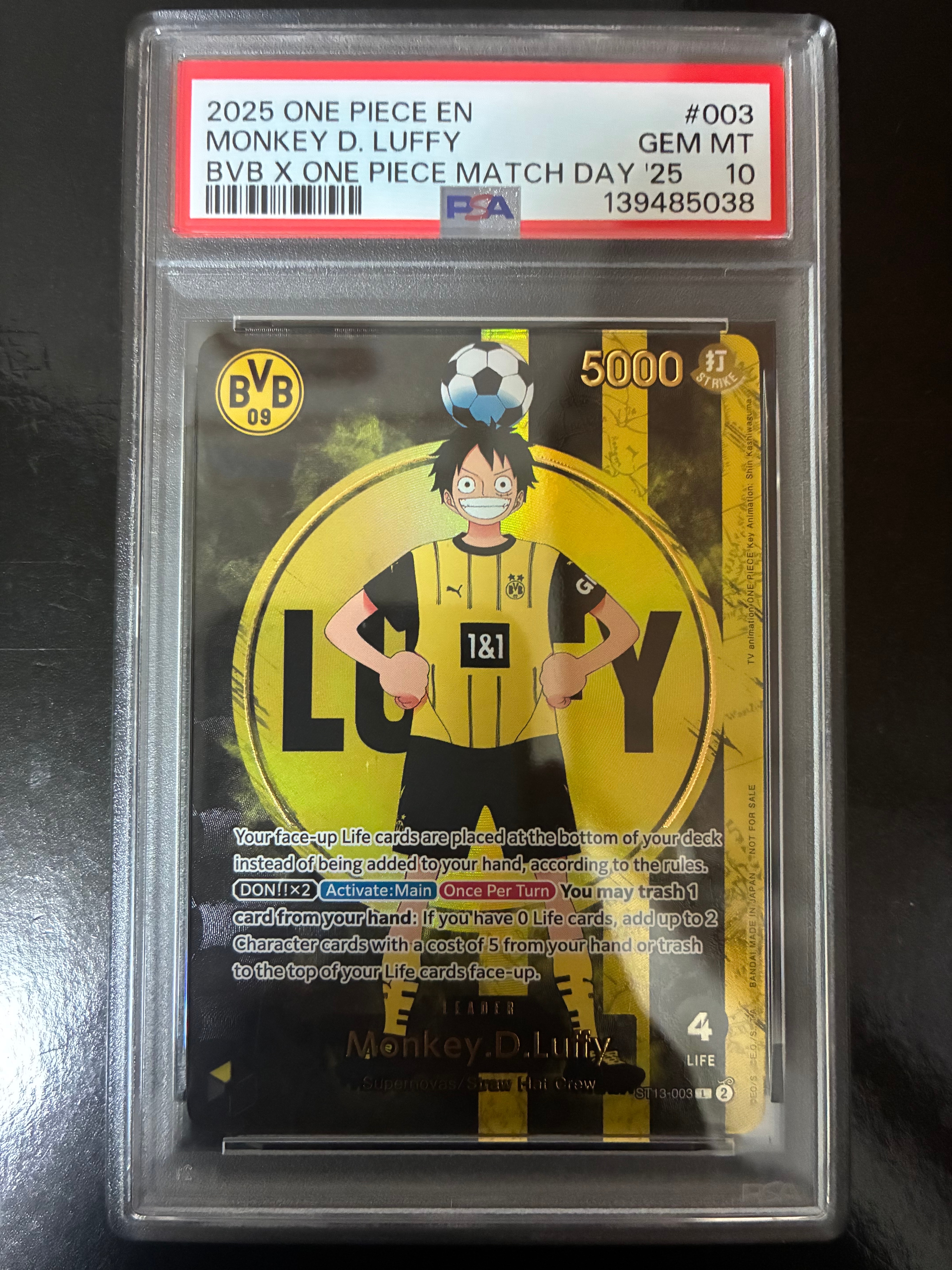 モンキー・D・ルフィ L [ST13-003]【英語版】(プロモーションカード「ボルシアドルトムント × ONE PIECE マッチデー 2025」)