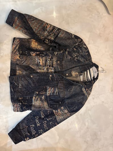 Supreme Archive Denim Jacquard Trucker Jacket "Blue"