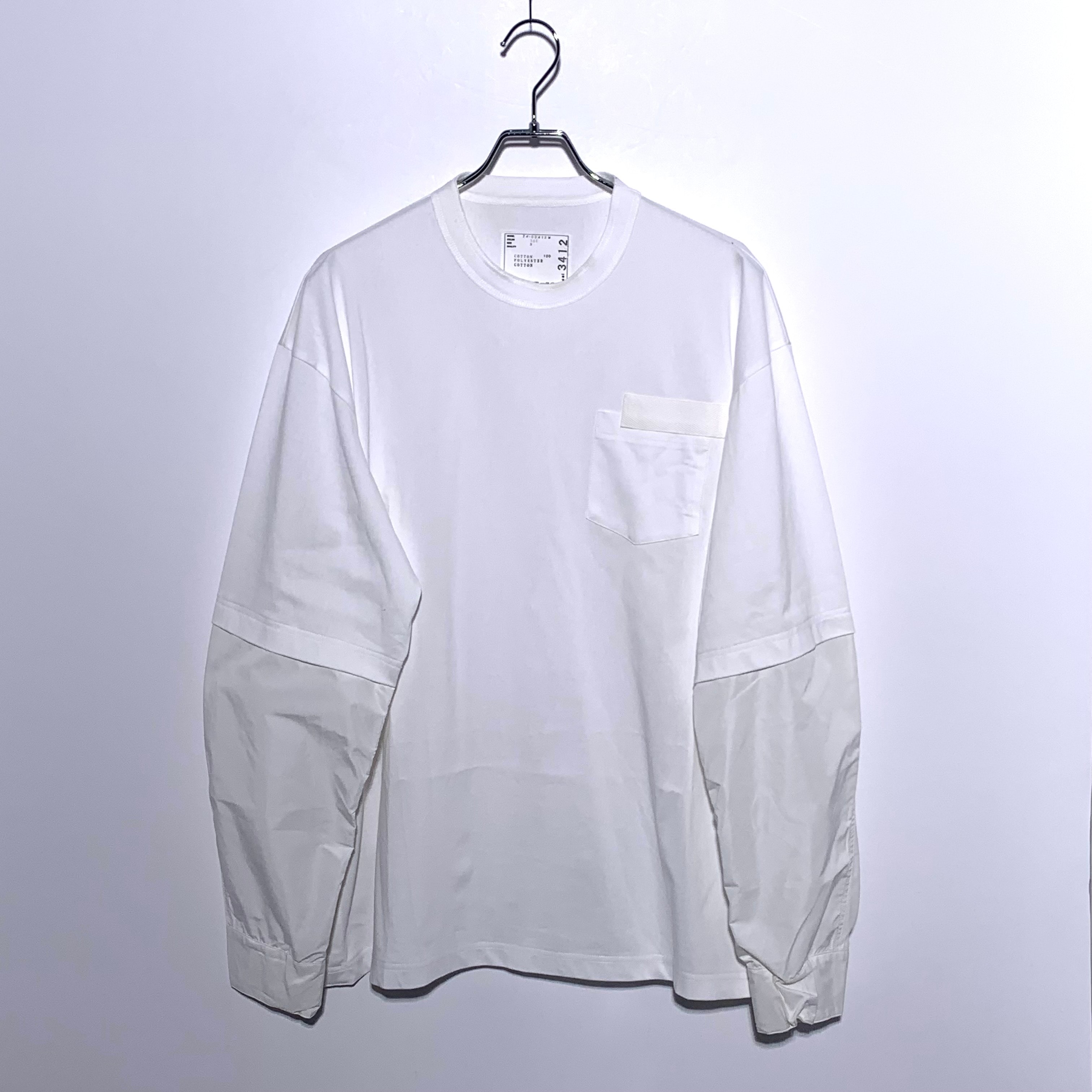 sacai Cotton Jersey L/S T-Shirt White