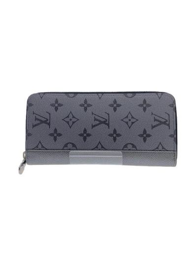 Louis Vuitton Zippy Wallet Vertical Taigarama "Silver"