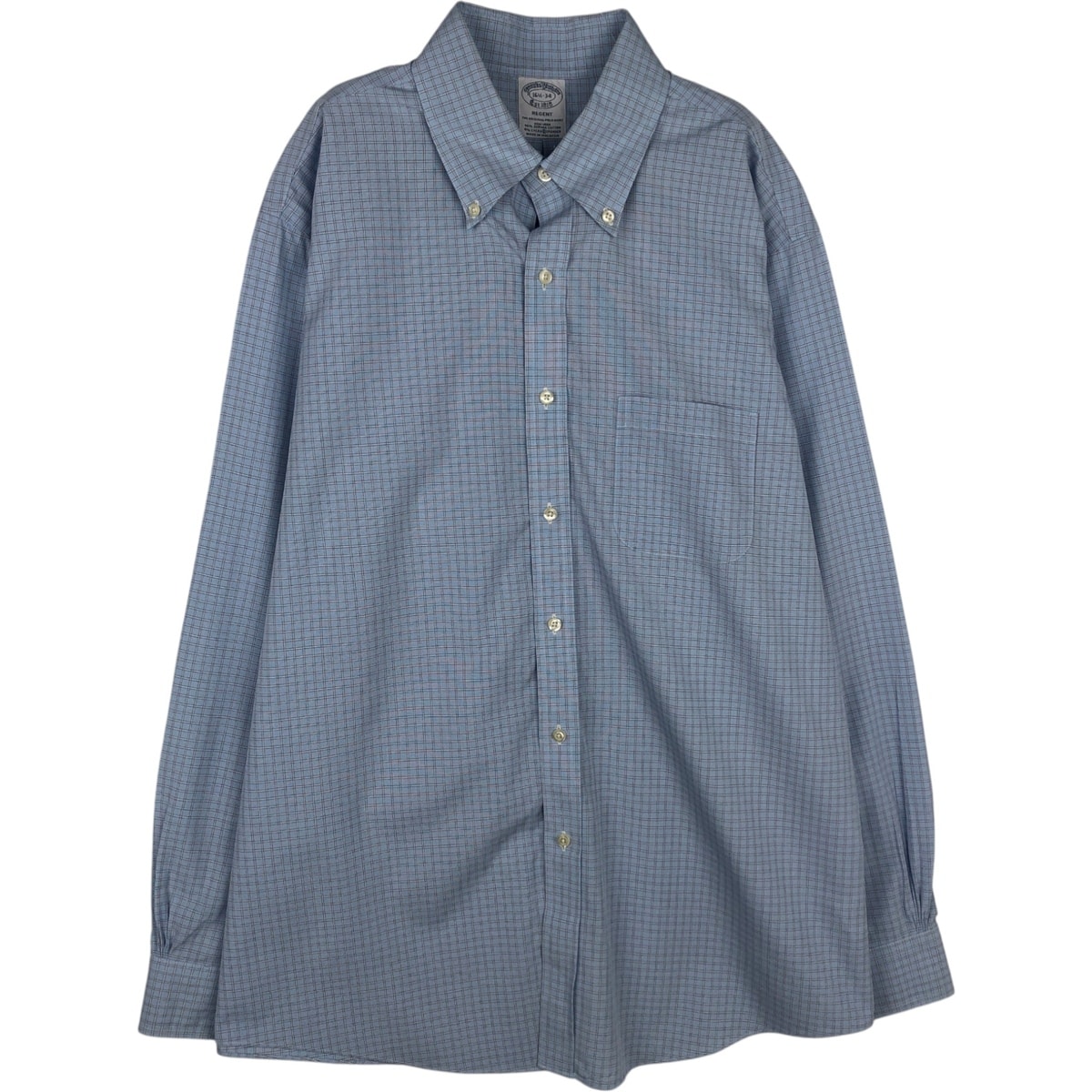 古着 ブルックスブラザーズ Brooks Brothers Est.1818 REGENT 長袖 ボタンダウンチェックシャツ メンズL相当/eaa625224