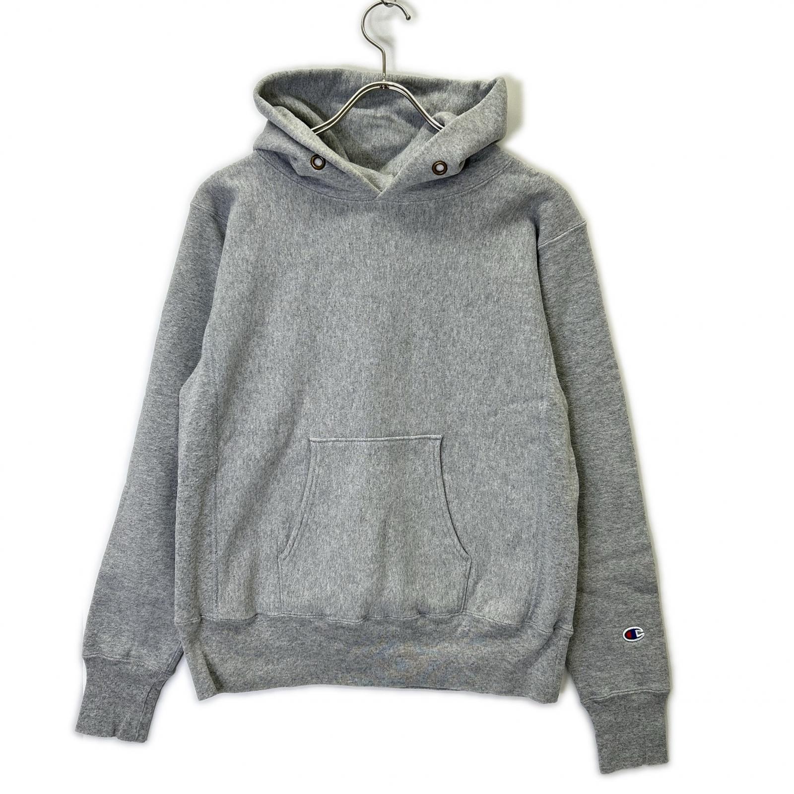 チャンピオン グレー リバースウィーブ スウェットフーディ USA製 MEDIUM