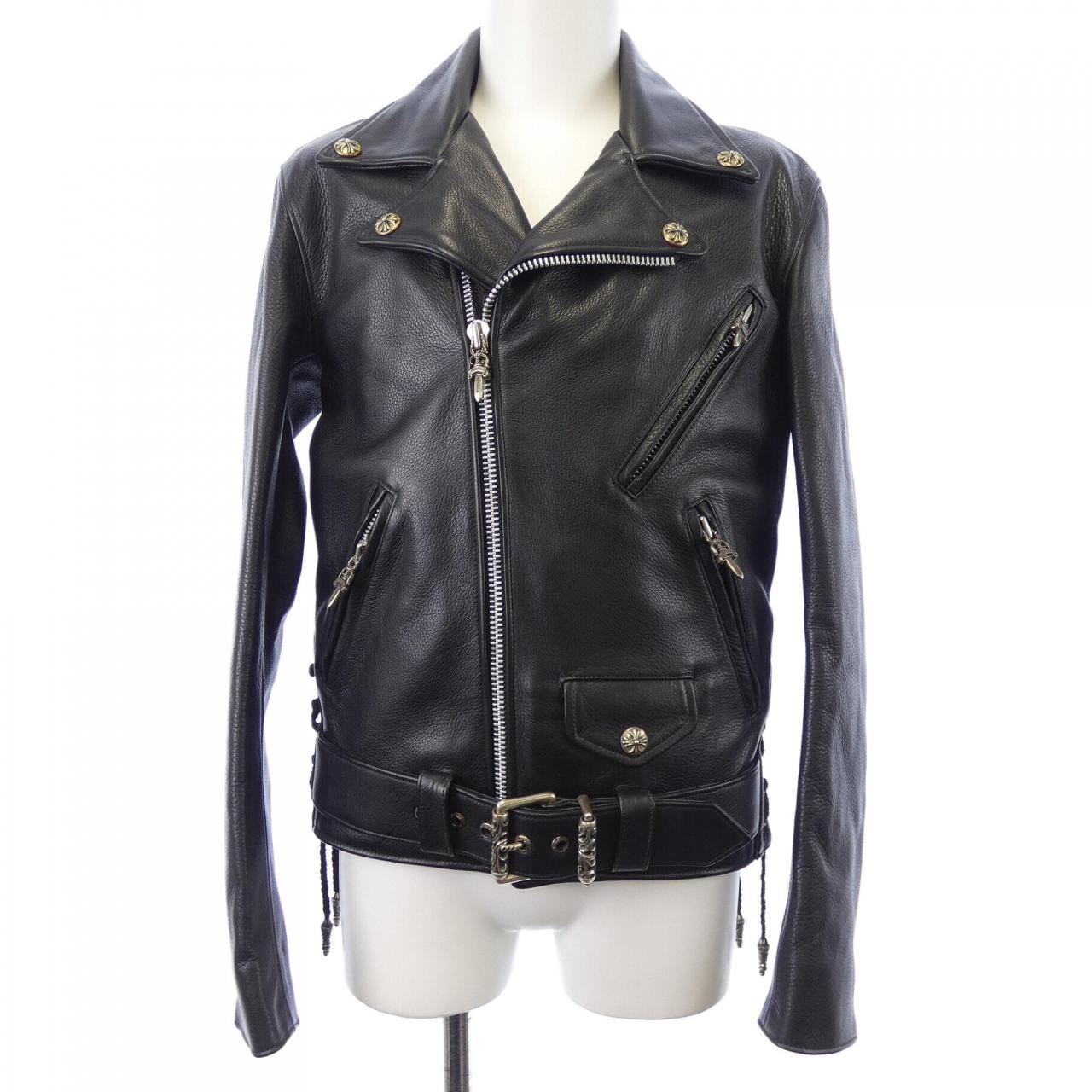クロムハーツ CHROME HEARTS 2225-304-9503 レザーライダースジャケット