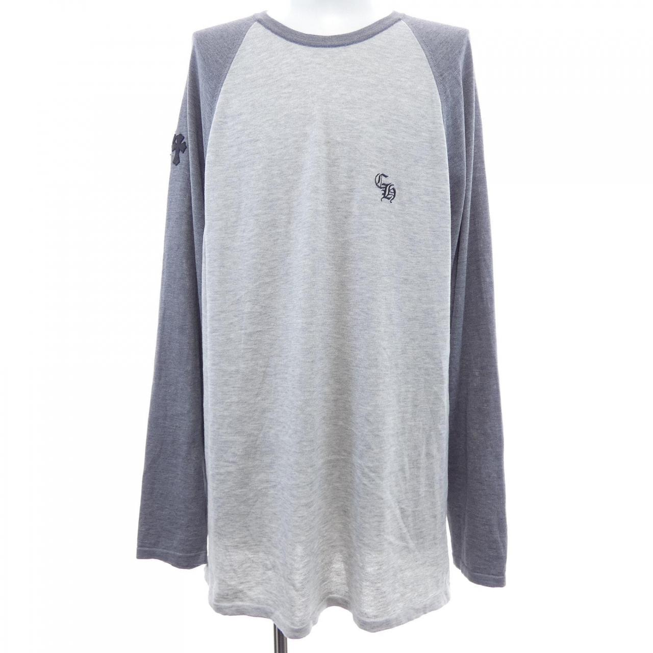 Chrome Hearts 3 Cross Patch CH Logo Embroidery Raglan L/S T-Shirt "Grey"
