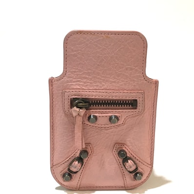 バレンシアガ BALENCIAGA 240584 スマートフォンケース レザー ピンクベージュ
