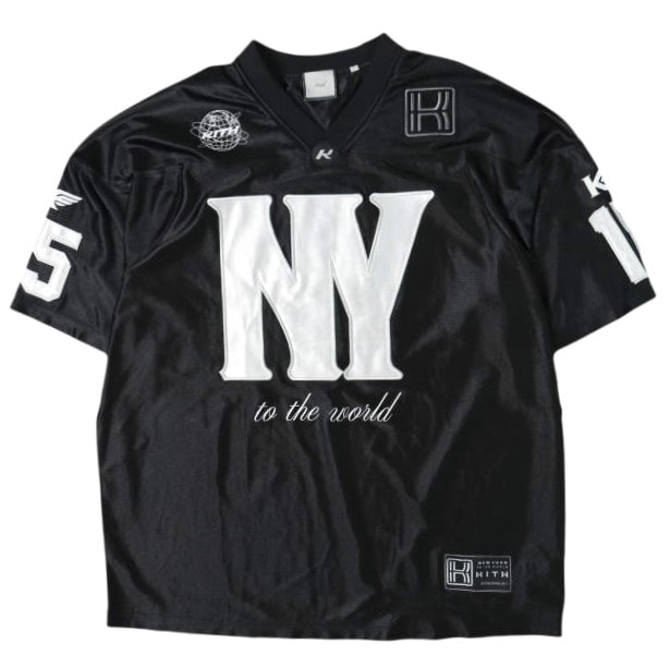 KITH NYC キスニューヨークシティ 26SS Women Koda Football Jersey ウィメン コダ フットボール ジャージー 26073061001420 S BLACK 半袖 Tシャツ ゲームシャツ トップス g28204